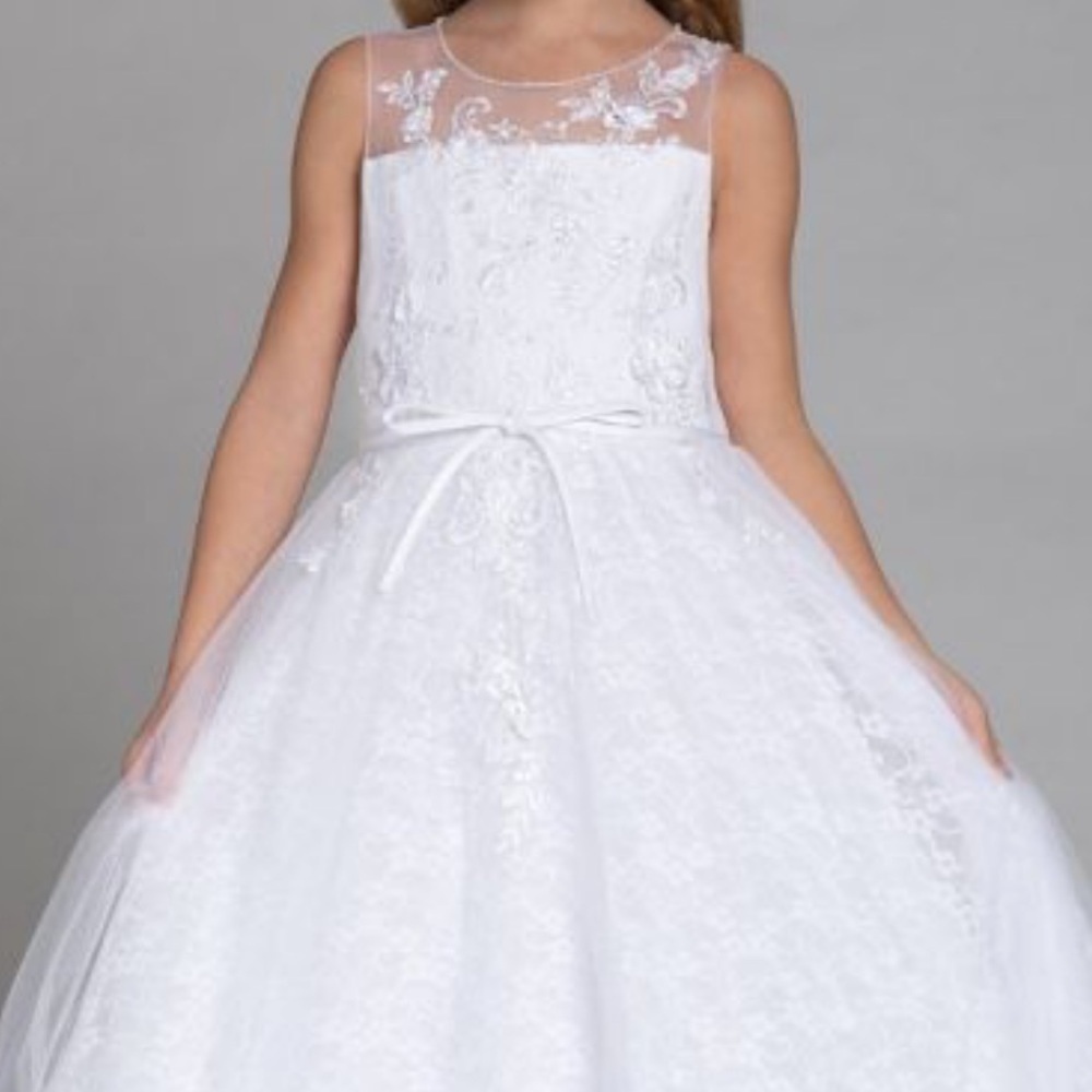 Camille La Vie lace flower girl wedding dress 3T